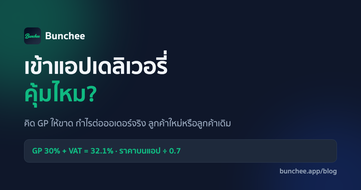 เข้าร่วมแอปเดลิเวอรี่คุ้มไหม — วิธีคิด GP ให้ขาดก่อนตัดสินใจ